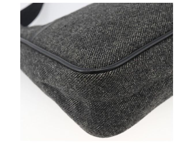 Handtasche aus grauer Wolle Authentisch PRADA LNZ343 Braun - Ansicht 12