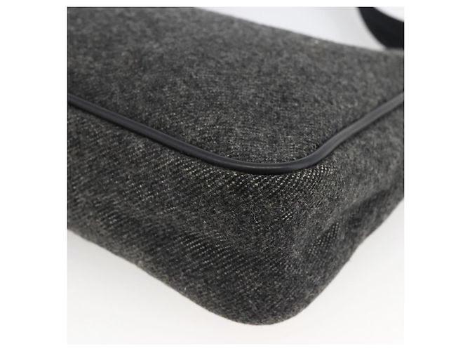 Handtasche aus grauer Wolle Authentisch PRADA LNZ343 Braun - Ansicht 13