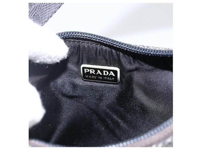 Handtasche aus grauer Wolle Authentisch PRADA LNZ343 Braun - Ansicht 17