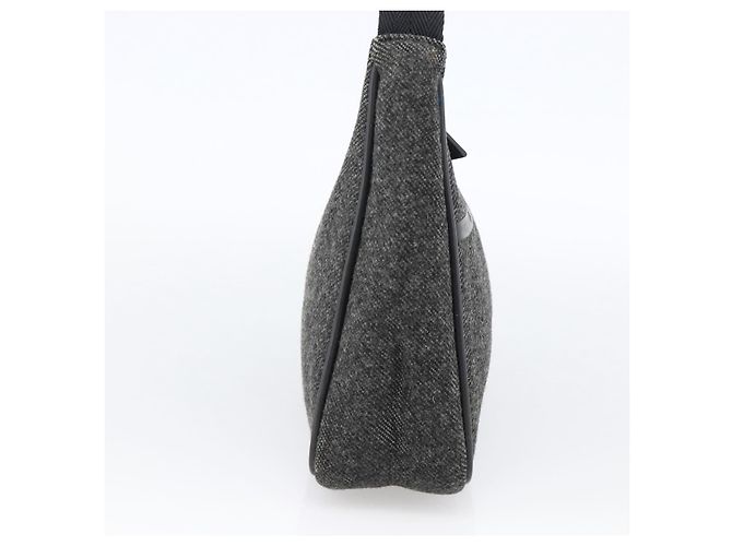 Handtasche aus grauer Wolle Authentisch PRADA LNZ343 Braun - Ansicht 4