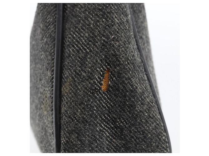 Handtasche aus grauer Wolle Authentisch PRADA LNZ343 Braun - Ansicht 6