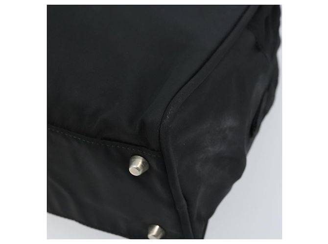 PRADA Borsa a Mano Nylon Nero Argento Auth gh1778 - vista 10