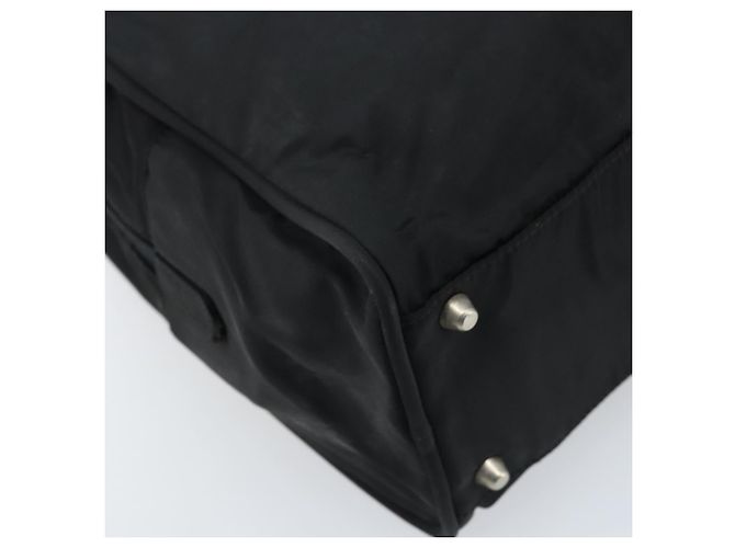 PRADA Borsa a Mano Nylon Nero Argento Auth gh1778 - vista 13