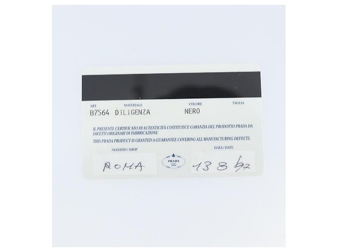 PRADA Borsa a Mano Nylon Nero Argento Auth gh1778 - vista 24