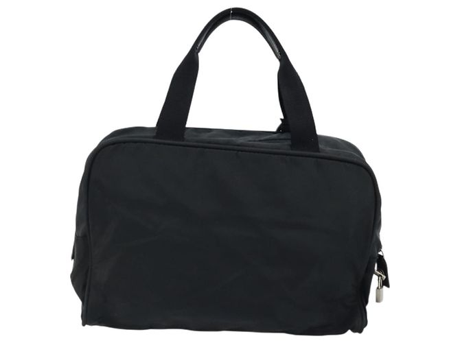 PRADA Borsa a Mano Nylon Nero Argento Auth gh1778 - vista 3