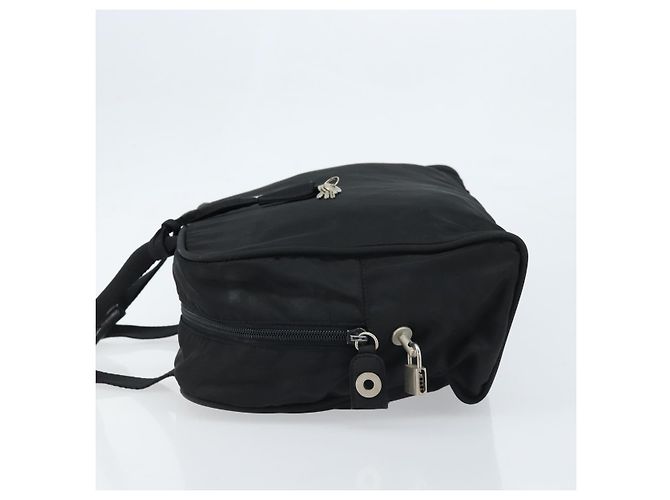 PRADA Borsa a Mano Nylon Nero Argento Auth gh1778 - vista 5