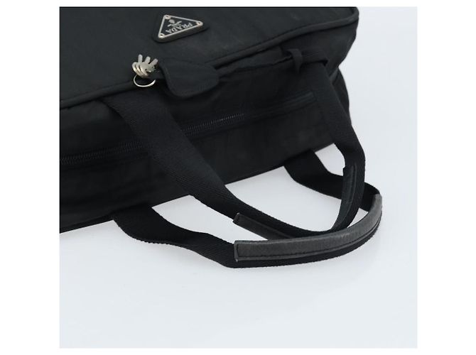 PRADA Borsa a Mano Nylon Nero Argento Auth gh1778 - vista 7