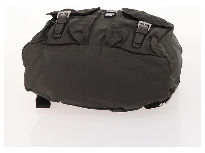 PRADA Rucksack aus grauem Nylon mit Silber authentisch BA10561 Braun - Ansicht 11