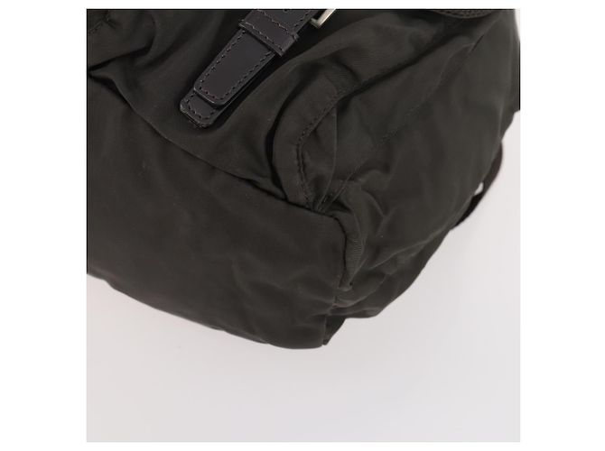 PRADA Rucksack aus grauem Nylon mit Silber authentisch BA10561 Braun - Ansicht 12