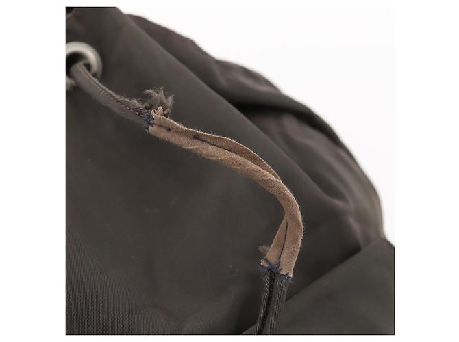 PRADA Rucksack aus grauem Nylon mit Silber authentisch BA10561 Braun - Ansicht 20