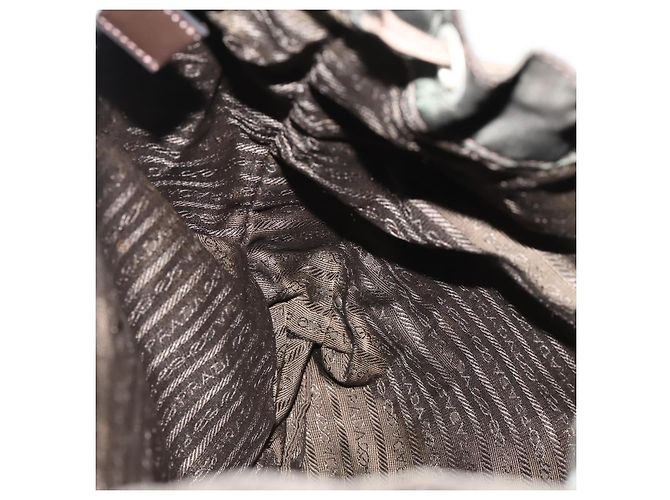 PRADA Rucksack aus grauem Nylon mit Silber authentisch BA10561 Braun - Ansicht 23