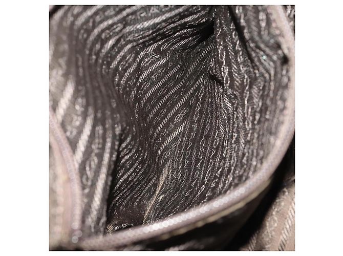 PRADA Rucksack aus grauem Nylon mit Silber authentisch BA10561 Braun - Ansicht 27