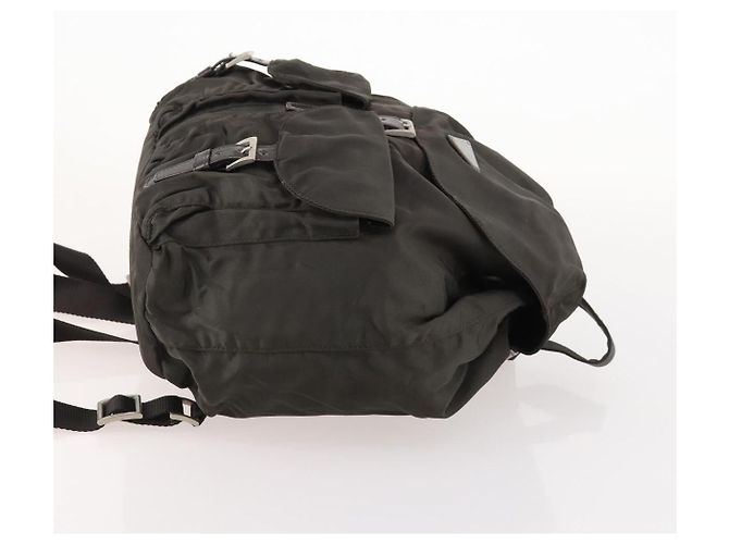 PRADA Rucksack aus grauem Nylon mit Silber authentisch BA10561 Braun - Ansicht 4
