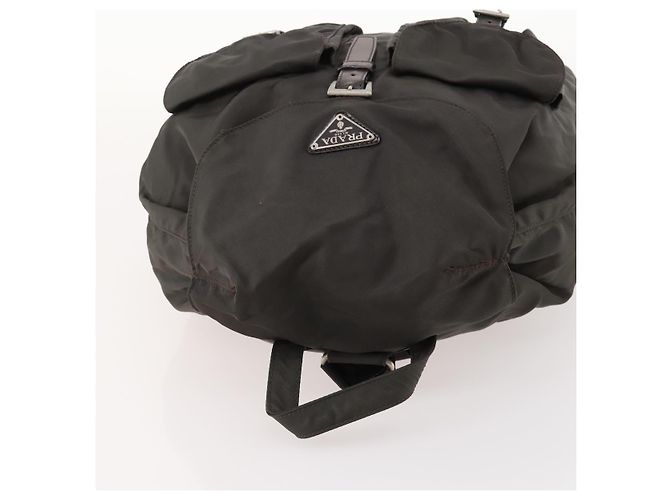 PRADA Rucksack aus grauem Nylon mit Silber authentisch BA10561 Braun - Ansicht 6