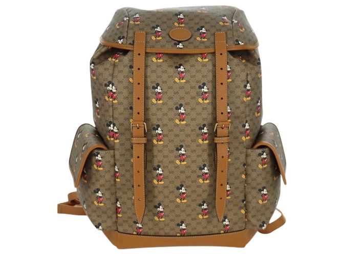 Borsa a spalla GUCCI Micro GG Supreme GUCCIxDisney in PVC beige 603898 Auth LNZ217SM - vista 2