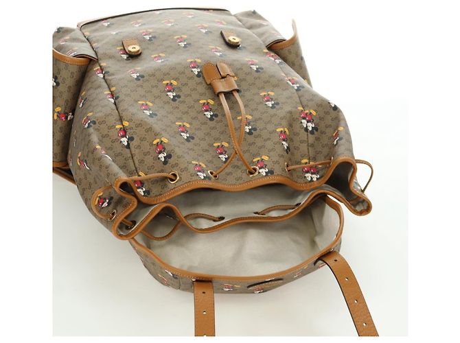 Borsa a spalla GUCCI Micro GG Supreme GUCCIxDisney in PVC beige 603898 Auth LNZ217SM - vista 20