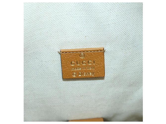 Borsa a spalla GUCCI Micro GG Supreme GUCCIxDisney in PVC beige 603898 Auth LNZ217SM - vista 22