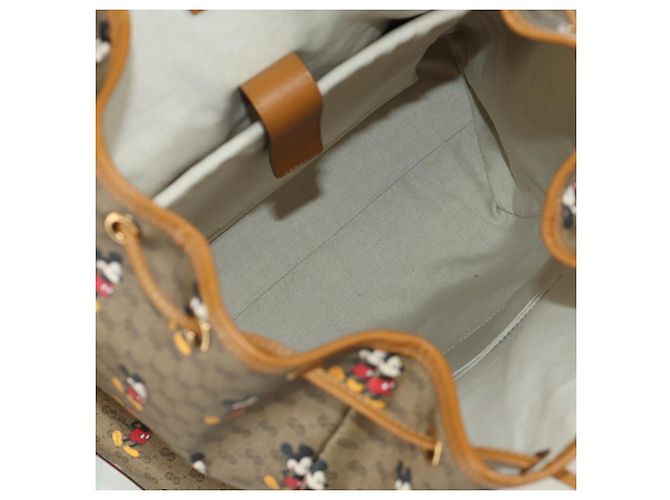 Borsa a spalla GUCCI Micro GG Supreme GUCCIxDisney in PVC beige 603898 Auth LNZ217SM - vista 23
