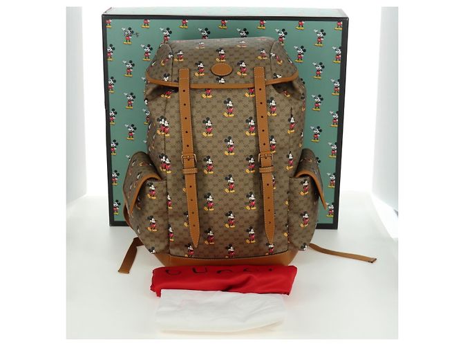 Borsa a spalla GUCCI Micro GG Supreme GUCCIxDisney in PVC beige 603898 Auth LNZ217SM - vista 30