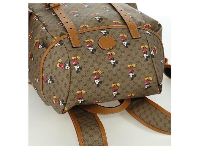 Borsa a spalla GUCCI Micro GG Supreme GUCCIxDisney in PVC beige 603898 Auth LNZ217SM - vista 6