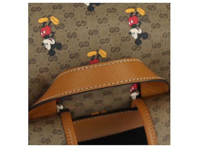 Borsa a spalla GUCCI Micro GG Supreme GUCCIxDisney in PVC beige 603898 Auth LNZ217SM - vista 7