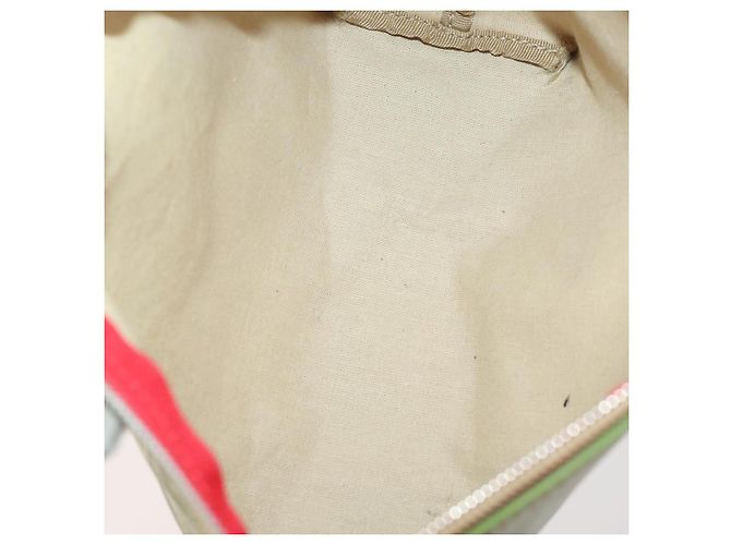 LOEWE Borsa a Mano Anagram Pelle Nylon Camoscio 3 Set Rosso Grigio Verde Auth 173684 Marrone - vista 14