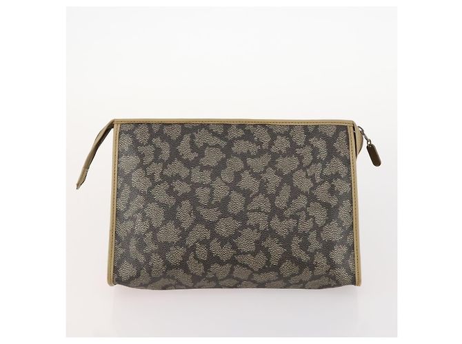LOEWE Borsa a Mano Anagram Pelle Nylon Camoscio 3 Set Rosso Grigio Verde Auth 173684 Marrone - vista 16