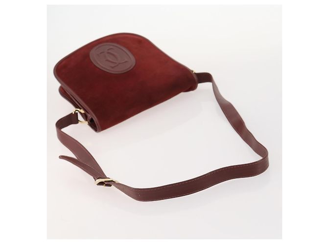 LOEWE Borsa a Mano Anagram Pelle Nylon Camoscio 3 Set Rosso Grigio Verde Auth 173684 Marrone - vista 5