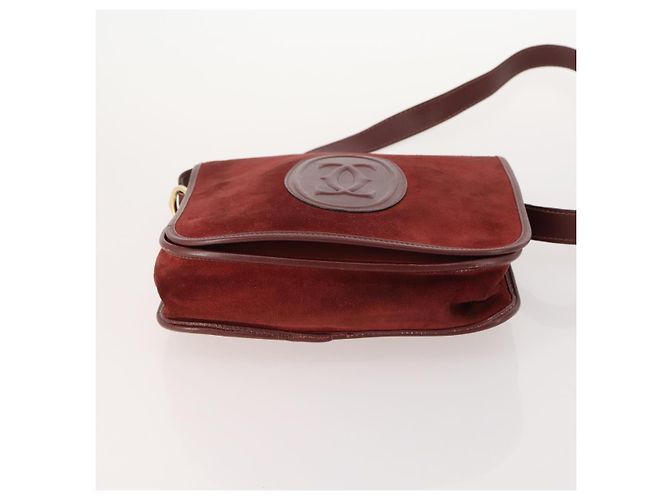 LOEWE Borsa a Mano Anagram Pelle Nylon Camoscio 3 Set Rosso Grigio Verde Auth 173684 Marrone - vista 7