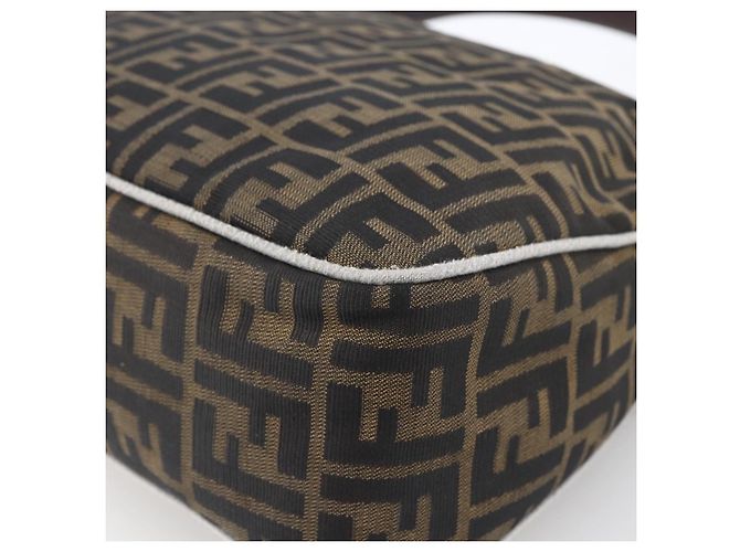 FENDI Zucca Canvas Schultertasche Braun Schwarz Auth 173418 - Ansicht 12
