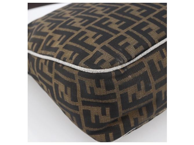 FENDI Zucca Canvas Schultertasche Braun Schwarz Auth 173418 - Ansicht 13