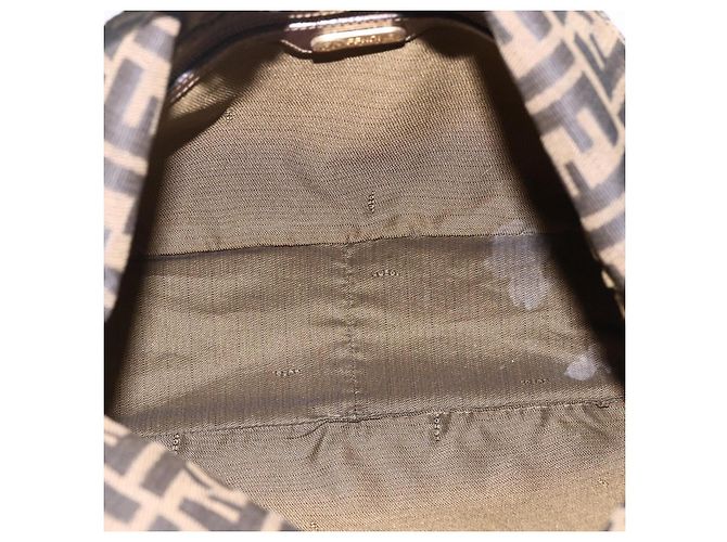 FENDI Zucca Canvas Schultertasche Braun Schwarz Auth 173418 - Ansicht 16