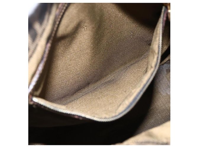 FENDI Zucca Canvas Schultertasche Braun Schwarz Auth 173418 - Ansicht 20