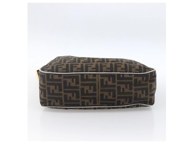 FENDI Zucca Canvas Schultertasche Braun Schwarz Auth 173418 - Ansicht 9
