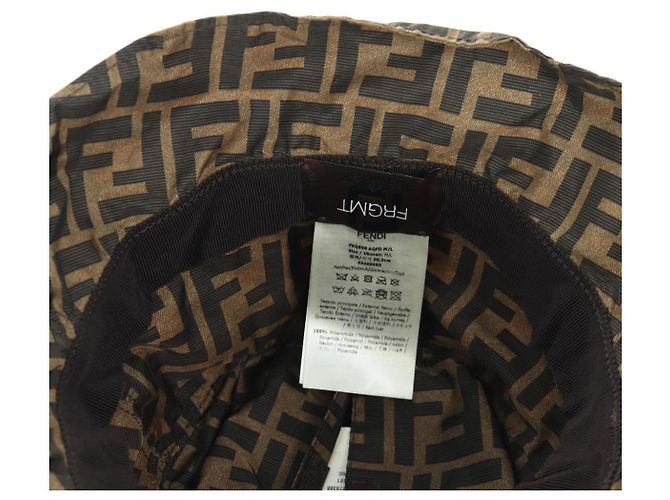 FENDI Zucca Canvas Bucket Hut FENDIxFRGMTxPOKEMON Schwarz Braun Auth 166953SM - Ansicht 10