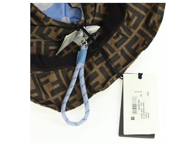FENDI Zucca Canvas Bucket Hut FENDIxFRGMTxPOKEMON Schwarz Braun Auth 166953SM - Ansicht 12