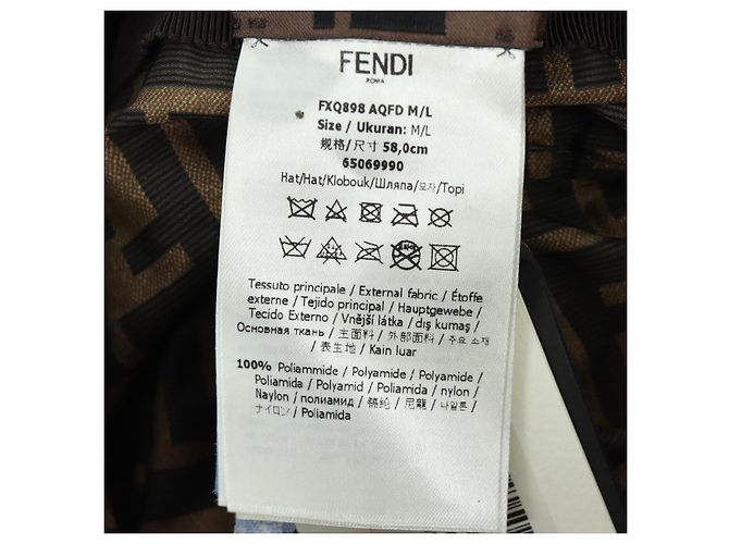 FENDI Zucca Canvas Bucket Hut FENDIxFRGMTxPOKEMON Schwarz Braun Auth 166953SM - Ansicht 15