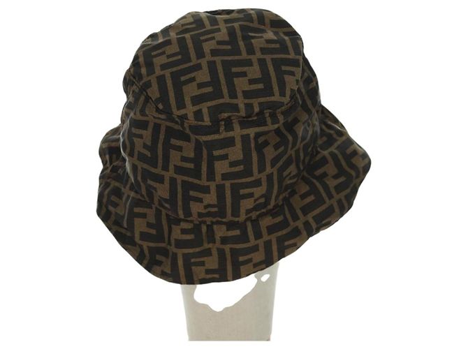 FENDI Zucca Canvas Bucket Hut FENDIxFRGMTxPOKEMON Schwarz Braun Auth 166953SM - Ansicht 3