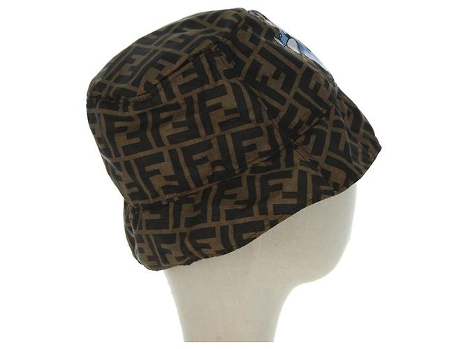 FENDI Zucca Canvas Bucket Hut FENDIxFRGMTxPOKEMON Schwarz Braun Auth 166953SM - Ansicht 5