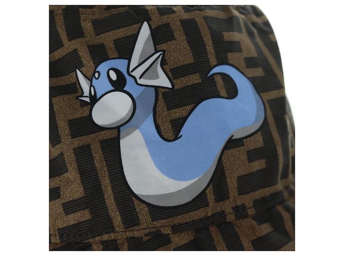 FENDI Zucca Canvas Bucket Hut FENDIxFRGMTxPOKEMON Schwarz Braun Auth 166953SM - Ansicht 6