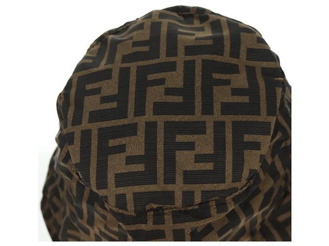 FENDI Zucca Canvas Bucket Hut FENDIxFRGMTxPOKEMON Schwarz Braun Auth 166953SM - Ansicht 7