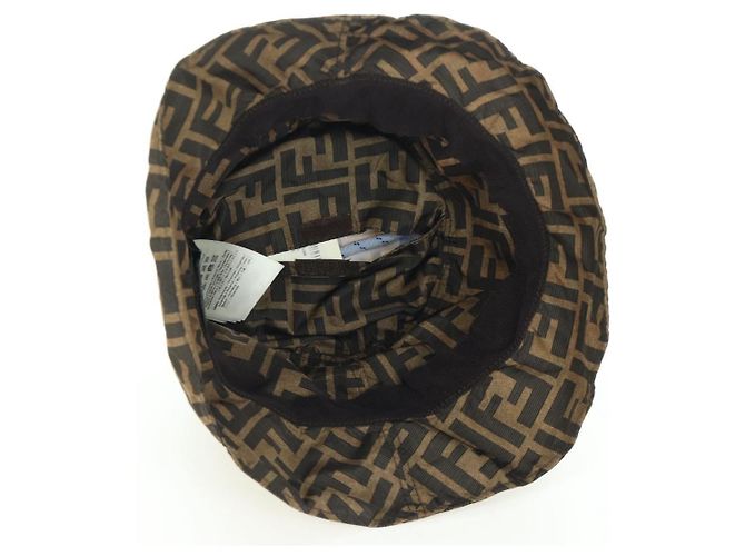 FENDI Zucca Canvas Bucket Hut FENDIxFRGMTxPOKEMON Schwarz Braun Auth 166953SM - Ansicht 8