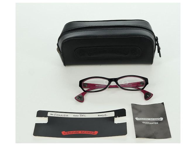 Chrome Hearts Glasses plastic Pink Black Auth 166985SM - view 33
