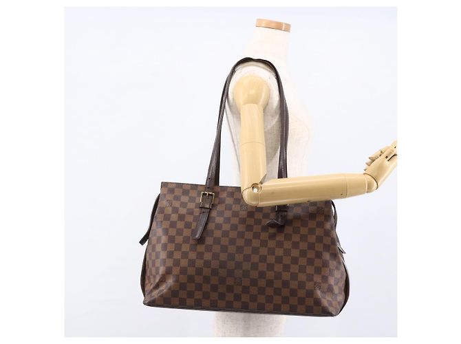 LOUIS VUITTON Borsa Tote Chelsea Damier Ebene N51119 Auth LV ka2815 - vista 24