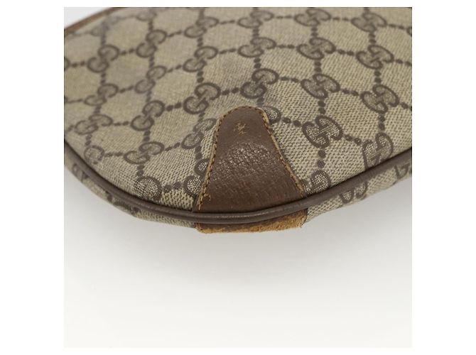 Gucci Borsa GG Supreme Web Sherry Line in PVC beige e oro 904 02 026 Auth LNZ369 D'oro - vista 12