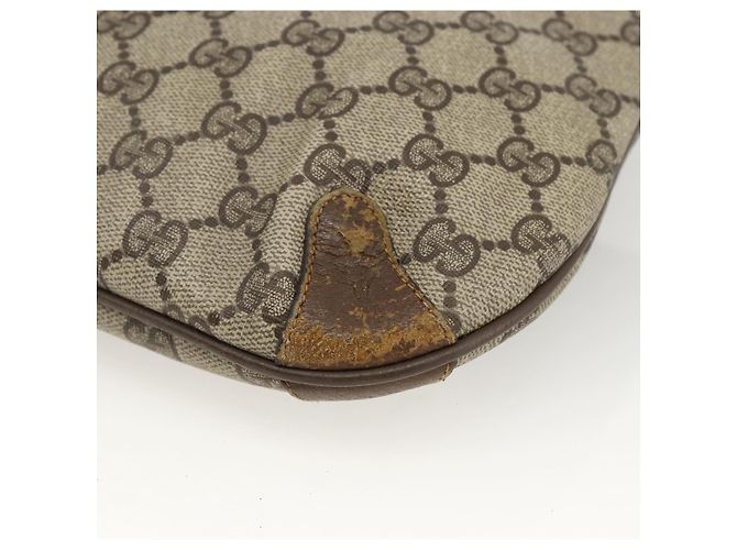 Gucci Borsa GG Supreme Web Sherry Line in PVC beige e oro 904 02 026 Auth LNZ369 D'oro - vista 13