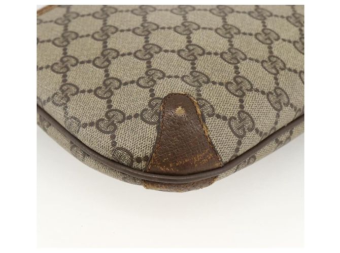 Gucci Borsa GG Supreme Web Sherry Line in PVC beige e oro 904 02 026 Auth LNZ369 D'oro - vista 14