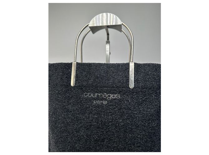 Vintage Courreges Wollhandtasche schwarz - Ansicht 2