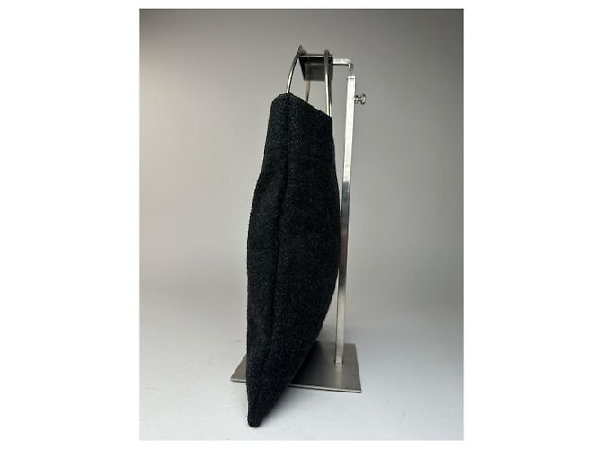 Vintage Courreges Wollhandtasche schwarz - Ansicht 6