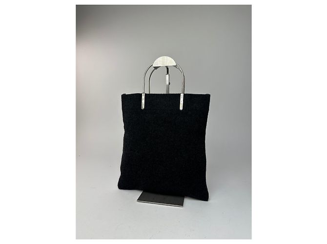 Vintage Courreges Wollhandtasche schwarz - Ansicht 9